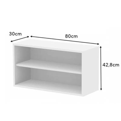 Caisson blanc haut 16mm - 800x413x320mm - Gedimat - BCD