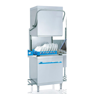 Lave-vaisselle à capot - Paniers 50x50cm - Doseur de rinçage, Doseur de lavage, Pompe de vidange, Surpresseur de rinçage intégrés