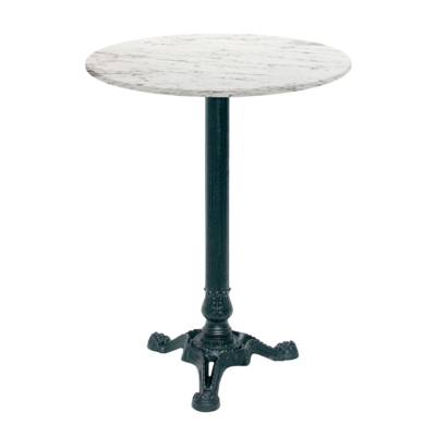 Mange-debout pied noir Ø60cm calacatta - intérieur - RestooTab