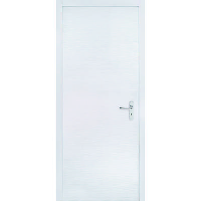 Bloc-porte isolant matricé BANQUISE prépeint à recouvrement huisserie Créaconfort 73x55mm droit poussant - 204x83cm - Gedimat - KEYOR