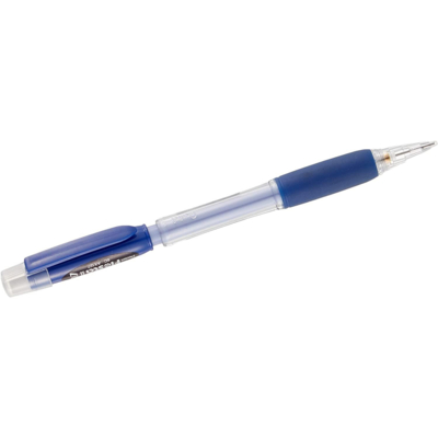 Porte-mine pentel fiesta 0.7mm rechargeable grip caoutchouc gomme avec capuchon corps bleu