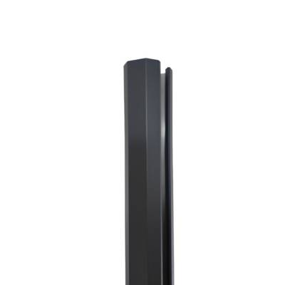 Poteau alu pour clôture gris - Gedimat