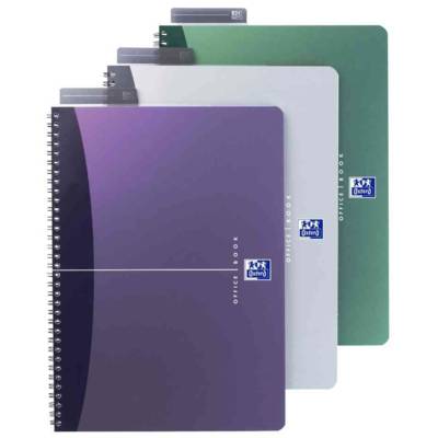 Cahier spirale couv polypro format A5 100pages 5x5 coloris aléatoire