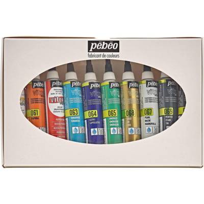 Etui de 10 tubes peinture Vitrea 160 - 20ml assortis
