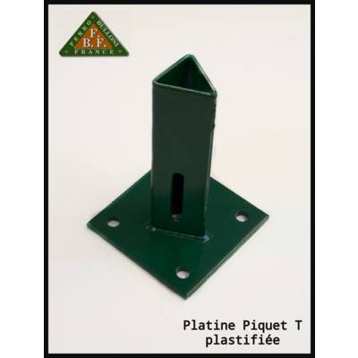 Platine pour piquet T - 100 x 100 x 150 mm - Gedimat