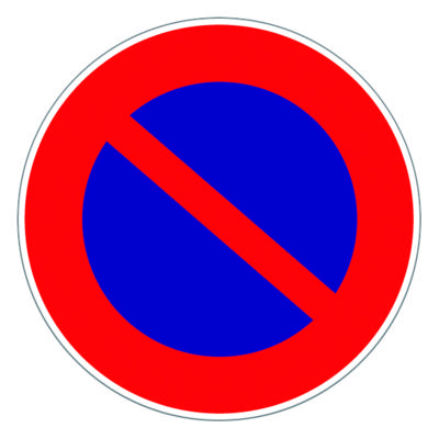 Panneau rond défense de stationner - D300mm - Gedimat