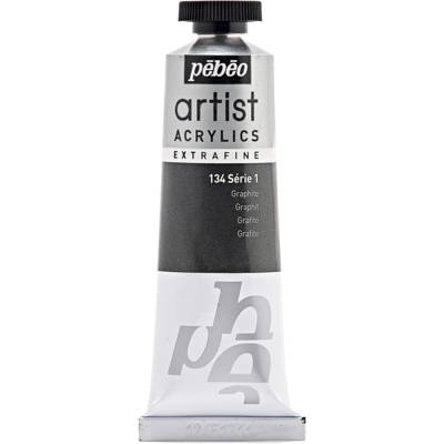 Tube 37 ml Peinture Artist Acrylics Extra fine GRAPHITE - PÉBÉO