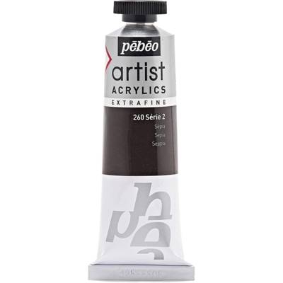 Tube 37 ml Peinture Artist Acrylics Extra fine SEPIA - PÉBÉO
