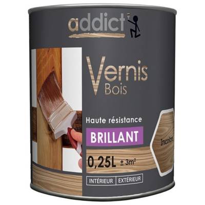 Vernis bois ADDICT brillant incolore - Gedimat - RECA