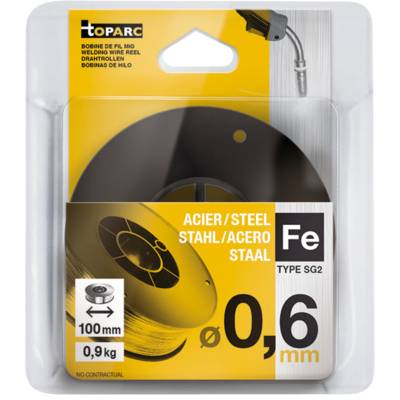 Fil plein acier G3si1 diam.0,6mm - bobine S100 de 0,9kg - Gedimat - GYS