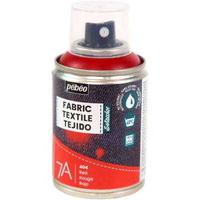 Peinture en Spray 7A - 100ml Spécial Textiles Naturels et Synthétiques ROUGE