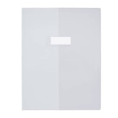 Protège-cahier A4 PVC 0,22 mm LUXE Avec Rabats large Transparent incolore
