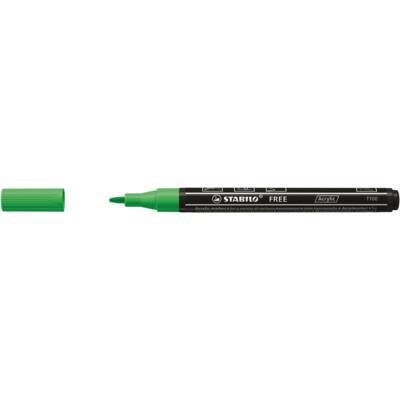 Marqueur pointe fine FREE acrylic T100 vert feuille