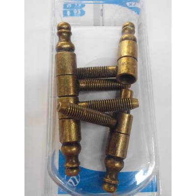 Fiche à visser rustique bronze diam.13mm haut.93mm sous coque de 2 pièces - Gedimat - INTERGES.COM