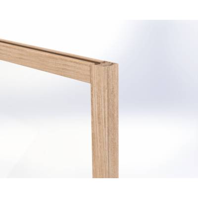 Kit habillage verrière alu chêne clair - 1198 x 1159 mm - Gedimat - MANUFACTURE DE FRANCE