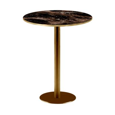 Mange-debout pied Doré Ø60cm berbe capuccino chants laiton - intérieur - RestooTab