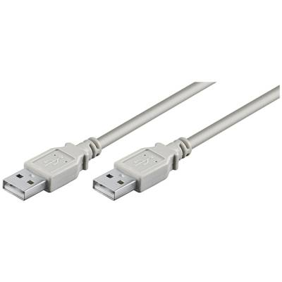 Câble USB 2.0 mâle-mâle, 1,8 m, gris