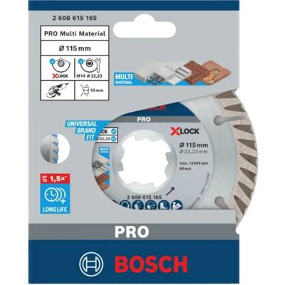Disque diamant X-LOCK MultiMatériaux, Ø 125 mm, Disque de coupe - BOSCH - 2608615286