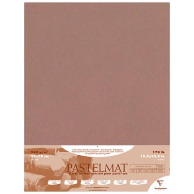 Paquet de 5 feuilles Pastelmat 360g 50x70 Brun - CLAIREFONTAINE