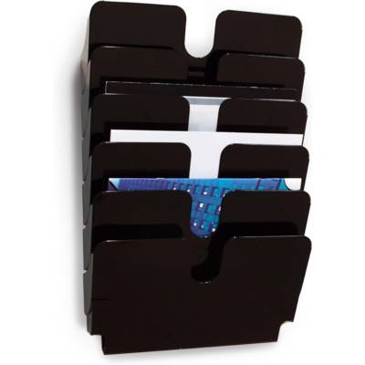 Kit présentoir mural "FLEXIPLUS 6" A4 à l'italienne Cap 23mm Noir