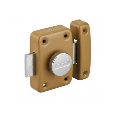Verrou de porte automatique trident époxy bronze - Gedimat - THIRARD