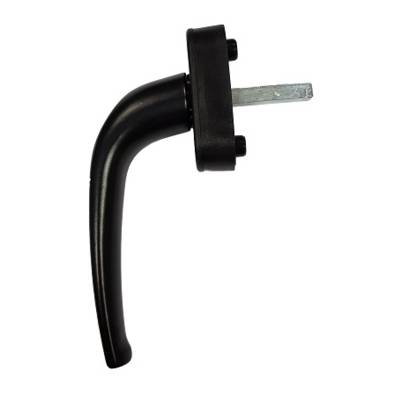 Bouton oscillo-battant alu Falcon accous PRODIF Carré 7x25 mm vis 5x35 mm - Noir 9005 - BCA40126 - Maxoutil