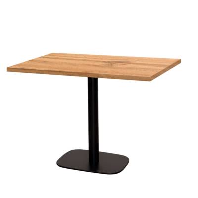 Table pied noir 120x70cm chene armor - intérieur - RestooTab