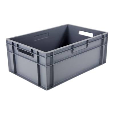 Bac palettisable norme Europe - 600 x 400 x 240 mm - 47 litres - gris - NOVAP - 5067086 - Maxoutil