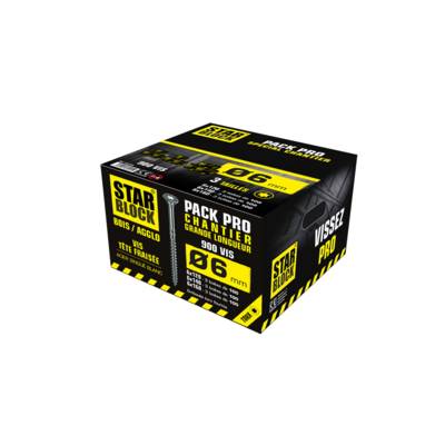 Pack pro Starblock Ø6 mm - coffret de 900 pièces - Gedimat - NORAIL