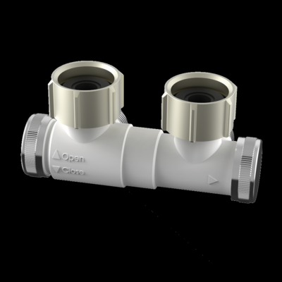 Raccord coudé STELRAD avec vidange pour radiateurs horizontaux avec vanne intégrée - T2107 - Maxoutil