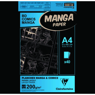 Manga Etui BD/Comic A4 40F O 200g - CLAIREFONTAINE