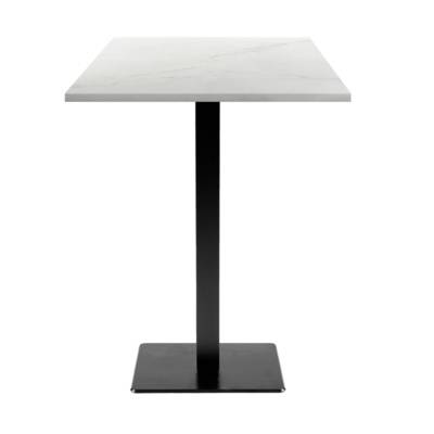 Mange-debout pied noir 60x60cm marbre paros - intérieur - RestooTab