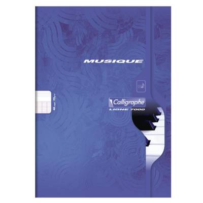 Cahier musique et chant 21x29,7 48p séyès/portées 70g