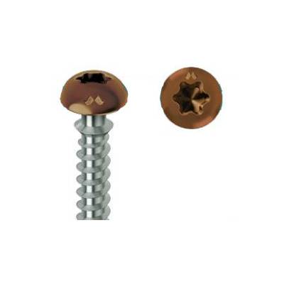 Vis MUSTAD Framex pour PVC - Tête fraisée réduite Torx - Ø6x70 mm - Boite de 100 - Chromiting - laqué marron - SP305A60070034C - Maxoutil