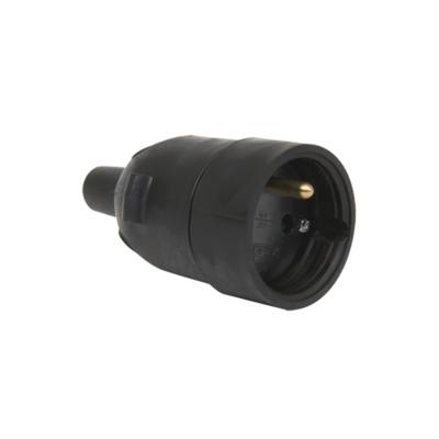Fiche femelle étanche 2P+T 16A droite noir - Gedimat - DEBFLEX