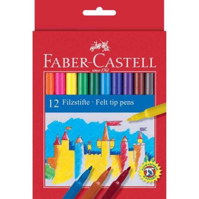 Stylo feutre CASTLE, étui carton de 12 pièces - FABER-CASTELL