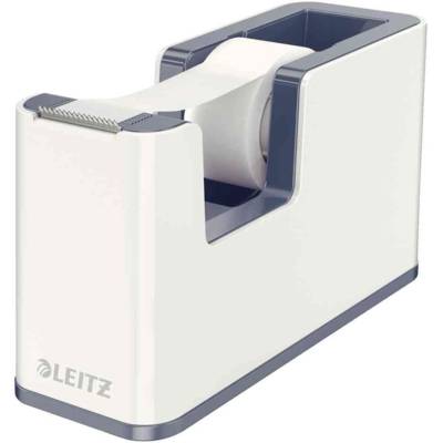 Dévidoir Blanc Gris métallisé avec ruban adhésif transparent - LEITZ