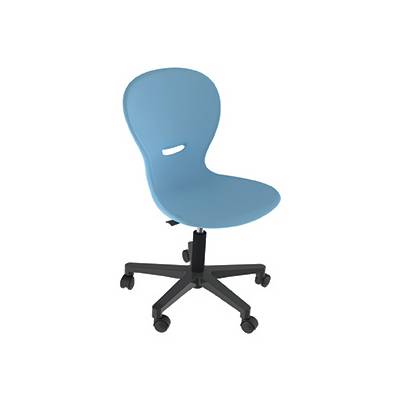 Siège HAVA HR Mobile - Coque Polypropylène Ergonomique et Piètement Époxy Réglable - H39 à 55 cm