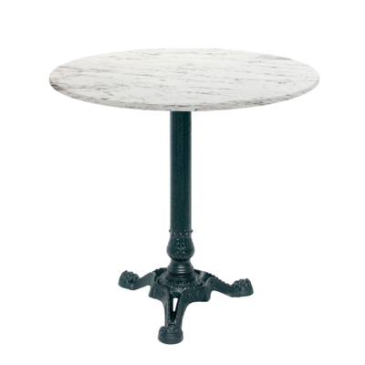 Table pied noir Ø70cm calacatta - intérieur - RestooTab
