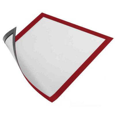 Lot de 5 Cadres d'affichages DURAFRAM Magnétiques A4 Rouge - DURABLE