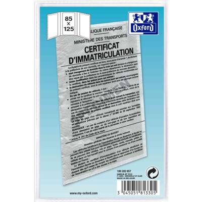 Etui 3 Volets pour Carte Grise PVC 20/100 - 85 x 125 mm (Interne)