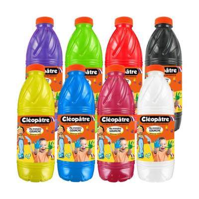 Lot de 8 flacons Ma première Gouache BABY 2-en-1 en 1L - CLÉOPÂTRE