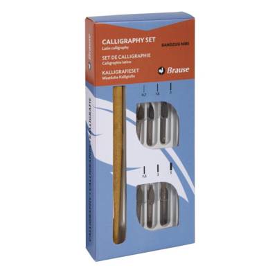 Coffret Calligraphie 6 plumes Bandzug et un porte-plume