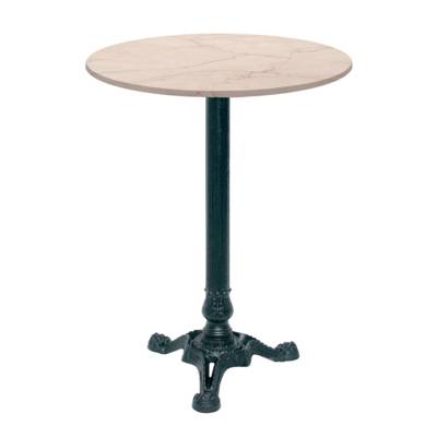 Mange-debout pied noir Ø60cm marbre yule - intérieur - RestooTab