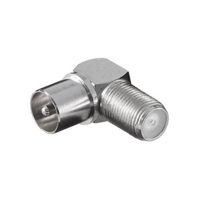 Adaptateur d'antenne Coudé F-jack> coaxial (IEC 9,5 mm)