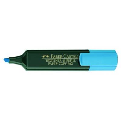 Surligneur TEXTLINER 48 Rechargeable Pointe Biseautée Bleu fluo - FABER-CASTELL