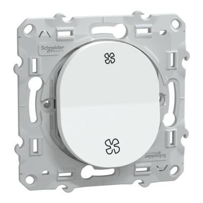 Poussoir VMC OVALIS - Blanc - Gedimat - SCHNEIDER ELECTRIC