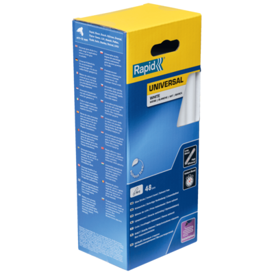Bâtons de colle Blanche Universelle 190 mm x 48 Sticks - Boite - RAPID-ISABERG - 5001412 - Maxoutil