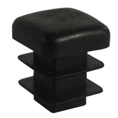 Embout carré rentrant en PVC noir 35 x 35 mm - Gedimat - NORAIL