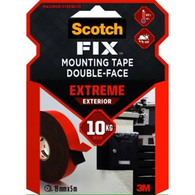 Adhésif double face extrême extérieur noir - 5mx19mm - Gedimat - 3M SCOTCH